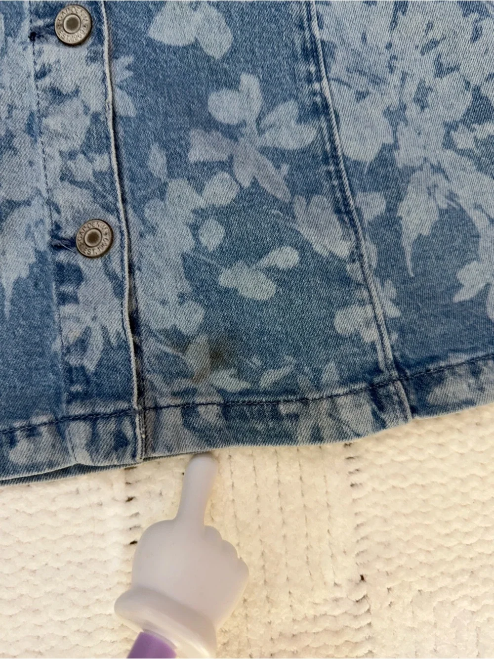 GAP Kids Floral Denim Button Front Dress Blue XXL 14-16 Sleeveless